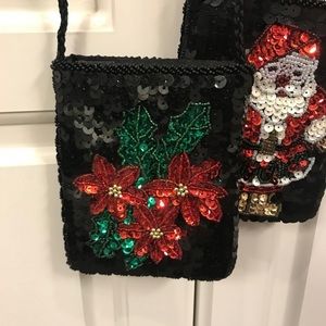 Christmas Sequin Set of 2 Evening Bags
